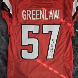 Red Football Jersey with Number 57